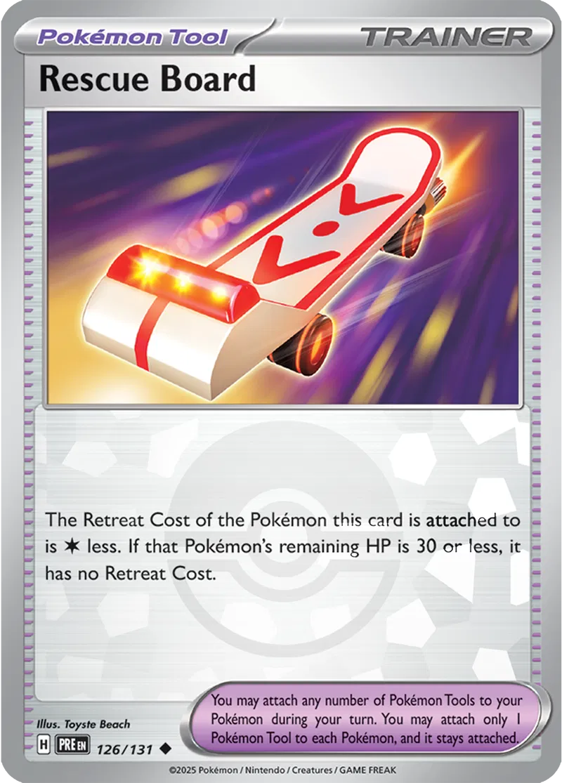 Rescue Board - Prismatic Evolutions: Poké Ball Foil (Uncommon) [126] Kortspil