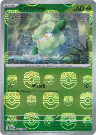 Cottonee⁣ - White Flare: Additionals⁣ (Common)⁣ [004] English / Near Mint / Reverse-Holo Normal