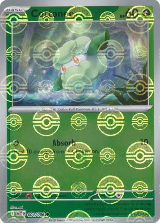 Cottonee⁣ - White Flare: Poké Ball Foil⁣ (Common)⁣ [004] English / Near Mint / Reverse-Holo Normal
