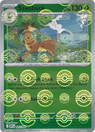 Sawsbuck⁣ - White Flare: Poké Ball Foil⁣ (Uncommon)⁣ [007]