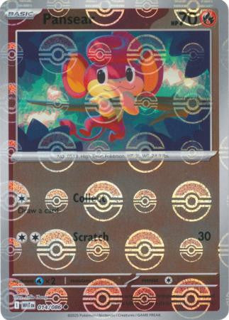 Pansear⁣ - White Flare: Poké Ball Foil⁣ (Common)⁣ [014] English / Near Mint / Reverse-Holo Normal