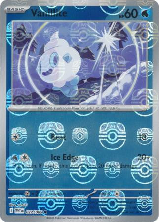 Vanillite⁣ - White Flare: Additionals⁣ (Common)⁣ [027] English / Near Mint / Reverse-Holo Normal