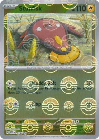 Stunfisk⁣ - White Flare: Poké Ball Foil⁣ (Uncommon)⁣ [035] English / Near Mint / Reverse-Holo Normal