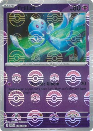 Frillish⁣ - White Flare: Poké Ball Foil⁣ (Common)⁣ [044] English / Near Mint / Reverse-Holo Normal