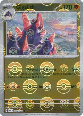 Gigalith⁣ - White Flare: Poké Ball Foil⁣ (Uncommon)⁣ [048] English / Near Mint / Reverse-Holo Normal