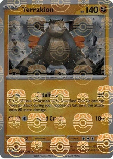 Terrakion⁣ - White Flare: Additionals⁣ (Rare)⁣ [054] English / Near Mint / Reverse-Holo Normal