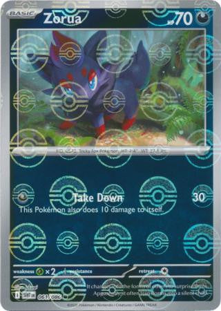 Zorua⁣ - White Flare: Poké Ball Foil⁣ (Common)⁣ [061] English / Near Mint / Reverse-Holo Normal