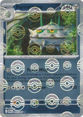 Ferrothorn⁣ - White Flare: Poké Ball Foil⁣ (Uncommon)⁣ [069] English / Near Mint / Reverse-Holo Normal