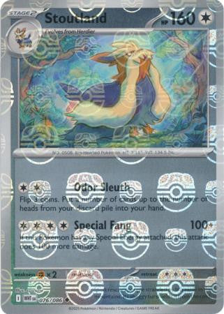 Stoutland⁣ - White Flare: Additionals⁣ (Uncommon)⁣ [076] English / Near Mint / Reverse-Holo Normal