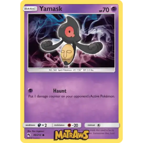 Yamask - 99/214 Enkeltkort Lost Thunder 