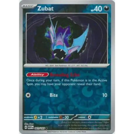 Zubat - Reverse - 041/165 - Enkeltkort
